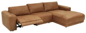 Alternative view of Ecksofa Balok - 2,5-Sitzer, Longchair groß rechts, Relaxfunktion (motorisch), Leder, Cognac