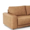 Ecksofa Balok - 2,5-Sitzer mit Longchair groß rechts, Leder, Cognac – Bild 3
