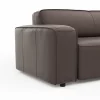 Ecksofa Denver - 2,5-Sitzer mit Longchair rechts, groß, Leder, Mocca – Bild 4