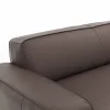 Ecksofa Denver - 2,5-Sitzer mit Longchair rechts, groß, Leder, Mocca – Bild 3