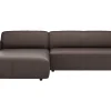 Ecksofa Denver - Longchair links, groß mit 2,5-Sitzer, Leder, Mocca – Bild 2