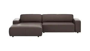 Alternative view of Ecksofa Denver - Longchair links, groß mit 2,5-Sitzer, Leder, Mocca