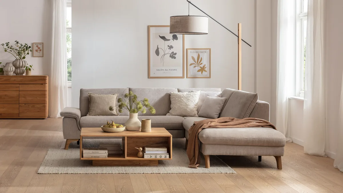 Couchtisch Hillsboro - LBH ca. 110x70x39,4 cm, Wildeiche natur, geölt – Bild 5