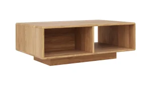 Alternative view of Couchtisch Hillsboro - LBH ca. 110x70x39,4 cm, Wildeiche natur, geölt