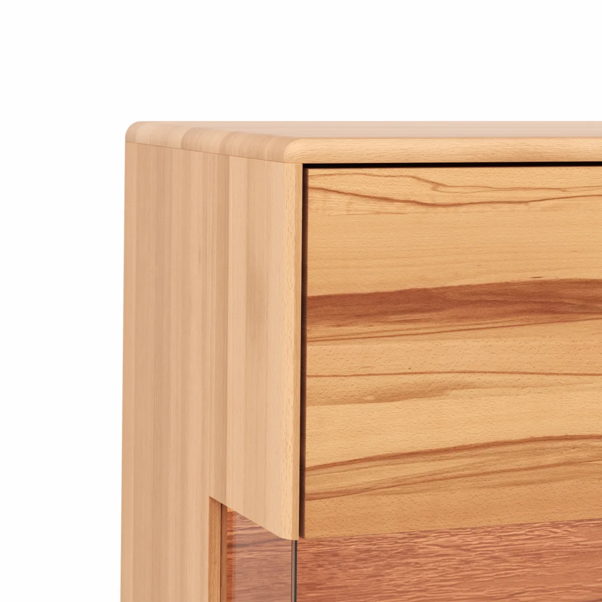 Highboard Hillsboro - inkl. Beleuchtung, Buche/Kernbuche natur, geölt – Bild 3