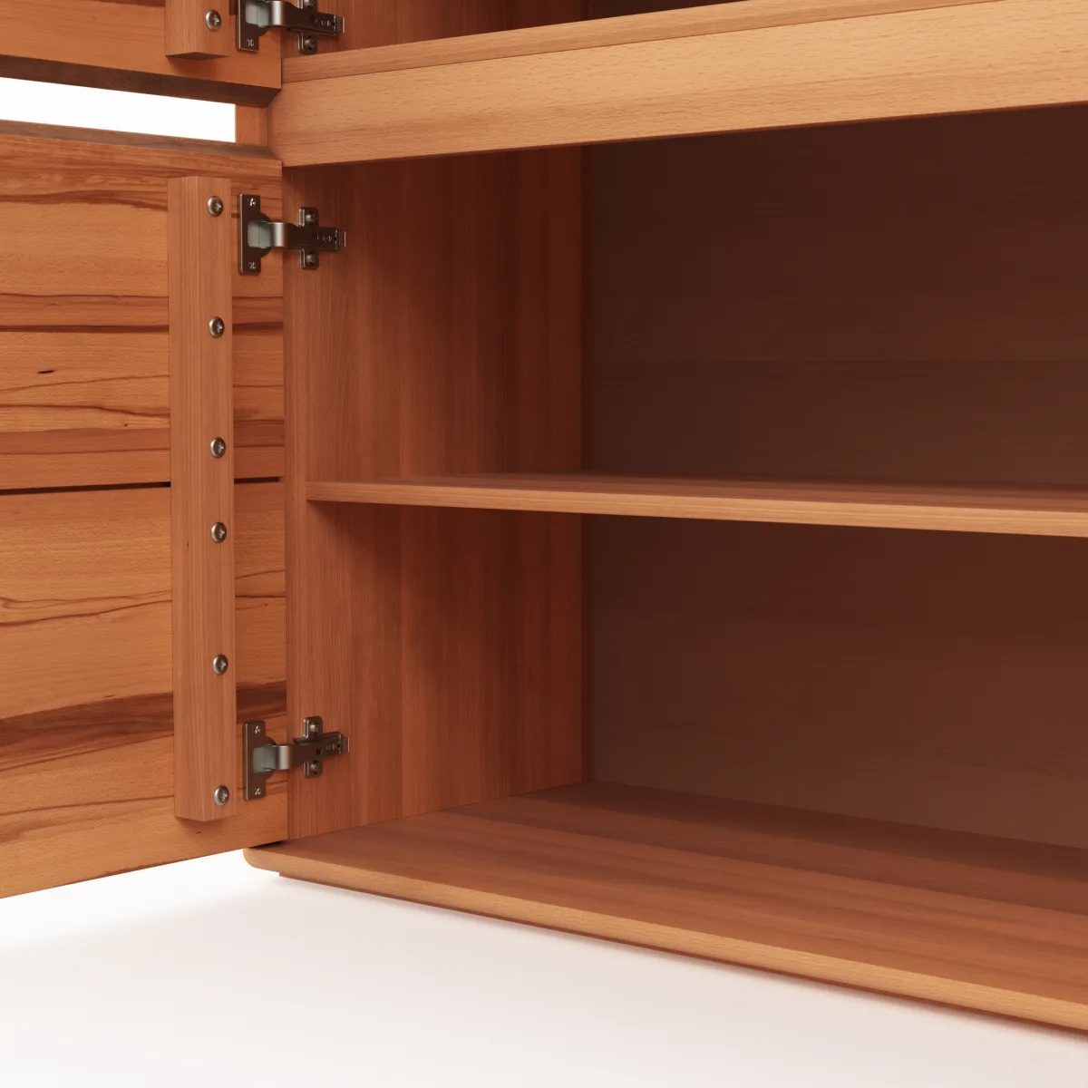 Highboard Hillsboro - inkl. Beleuchtung, Buche/Kernbuche natur, geölt – Bild 4
