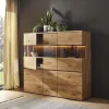 Highboard Hillsboro - inkl. Beleuchtung, Wildeiche natur, geölt – Bild 5
