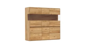 Alternative view of Highboard Hillsboro - Wildeiche natur, geölt