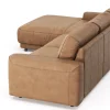 Ecksofa Balok - Longchair groß links mit 2,5-Sitzer, Leder, Cognac – Bild 3
