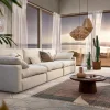 Sofa Palmdale - 4,5-Sitzer, inkl. Kissen, Stoff, Natur – Bild 3