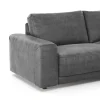 Ecksofa Balok - 2,5-Sitzer mit Longchair groß rechts, Stoff, Anthrazit – Bild 3