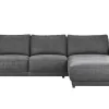Ecksofa Balok - 2,5-Sitzer mit Longchair groß rechts, Stoff, Anthrazit – Bild 2