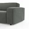 Ecksofa Denver - Longchair links mit 2,5-Sitzer, Stoff, Grau – Bild 3