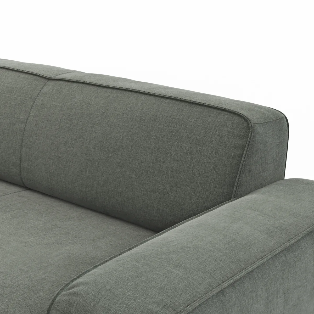 Ecksofa Denver - Longchair links mit 2,5-Sitzer, Stoff, Grau – Bild 4