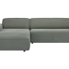 Ecksofa Denver - Longchair links mit 2,5-Sitzer, Stoff, Grau – Bild 2
