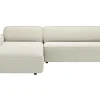 Ecksofa Denver - Longchair links mit 2,5-Sitzer, Stoff, Natur – Bild 2