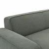 Ecksofa Denver - 2,5-Sitzer mit Longchair rechts, Stoff, Grau – Bild 3