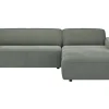 Ecksofa Denver - 2,5-Sitzer mit Longchair rechts, Stoff, Grau – Bild 2