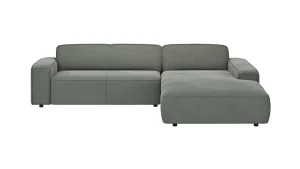 Alternative view of Ecksofa Denver - 2,5-Sitzer mit Longchair rechts, Stoff, Grau