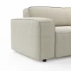 Ecksofa Denver - 2,5-Sitzer mit Longchair rechts, Stoff, Natur – Bild 3
