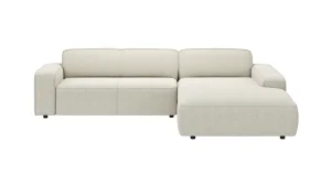 Alternative view of Ecksofa Denver - 2,5-Sitzer mit Longchair rechts, Stoff, Natur