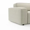 Ecksofa Denver - 2-Sitzer mit Longchair rechts, Stoff, Natur – Bild 3