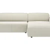 Ecksofa Denver - 2-Sitzer mit Longchair rechts, Stoff, Natur – Bild 2