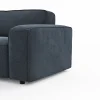 Ecksofa Denver - Longchair links mit 2-Sitzer, Stoff, Blau – Bild 4