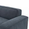Ecksofa Denver - Longchair links mit 2-Sitzer, Stoff, Blau – Bild 3