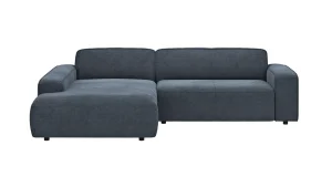 Alternative view of Ecksofa Denver - Longchair links mit 2-Sitzer, Stoff, Blau