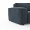 Ecksofa Denver - 2-Sitzer mit Longchair rechts, Stoff, Blau – Bild 4