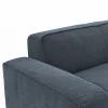 Ecksofa Denver - 2-Sitzer mit Longchair rechts, Stoff, Blau – Bild 3