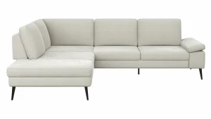 Alternative view of Ecksofa Houston - 1-Sitzer mit Abschlussteil links, Eckelement und 2,5-Sitzer rechts, inkl. Sitztiefenverstellung und Armlehne klappbar, Stoff, Natur