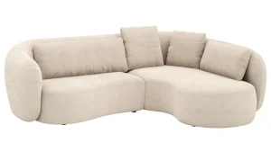 Alternative view of Ecksofa Karasu - 3-Sitzer mit Ottomane rechts, Stoff, Natur