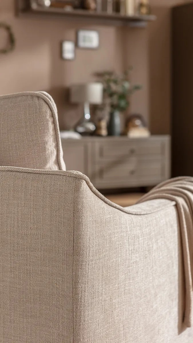 Sofa Burnley - 1-Sitzer, Stoff, Graubeige – Bild 2