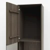 Hängevitrine Saratoga - Anschlag Links, Buche massiv, silbergrau geölt – Bild 3