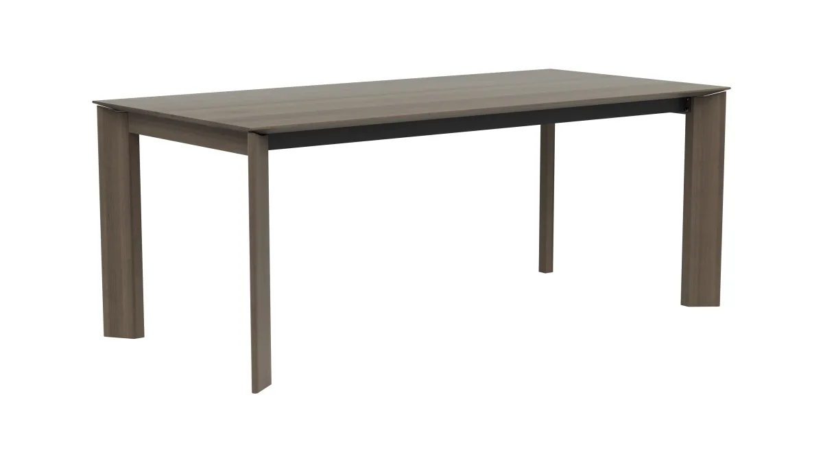 Esstisch Saratoga - ausziehbar, LB ca. 200x95 cm, Buche massiv, silbergrau geölt – Bild 2