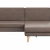 Ecksofa Houston - 1,75-Sitzer mit Longchair groß rechts, inkl. Sitztiefenverstellung und Armlehne klappbar, Leder, Dunkelbraun – Bild 3