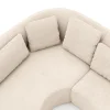 Ecksofa Karasu - Ottomane links mit 3-Sitzer rechts, Stoff, Natur – Bild 3