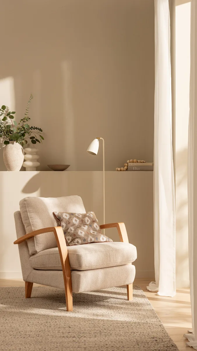 Sessel Karasu - Chic, Stoff, Creme – Bild 5