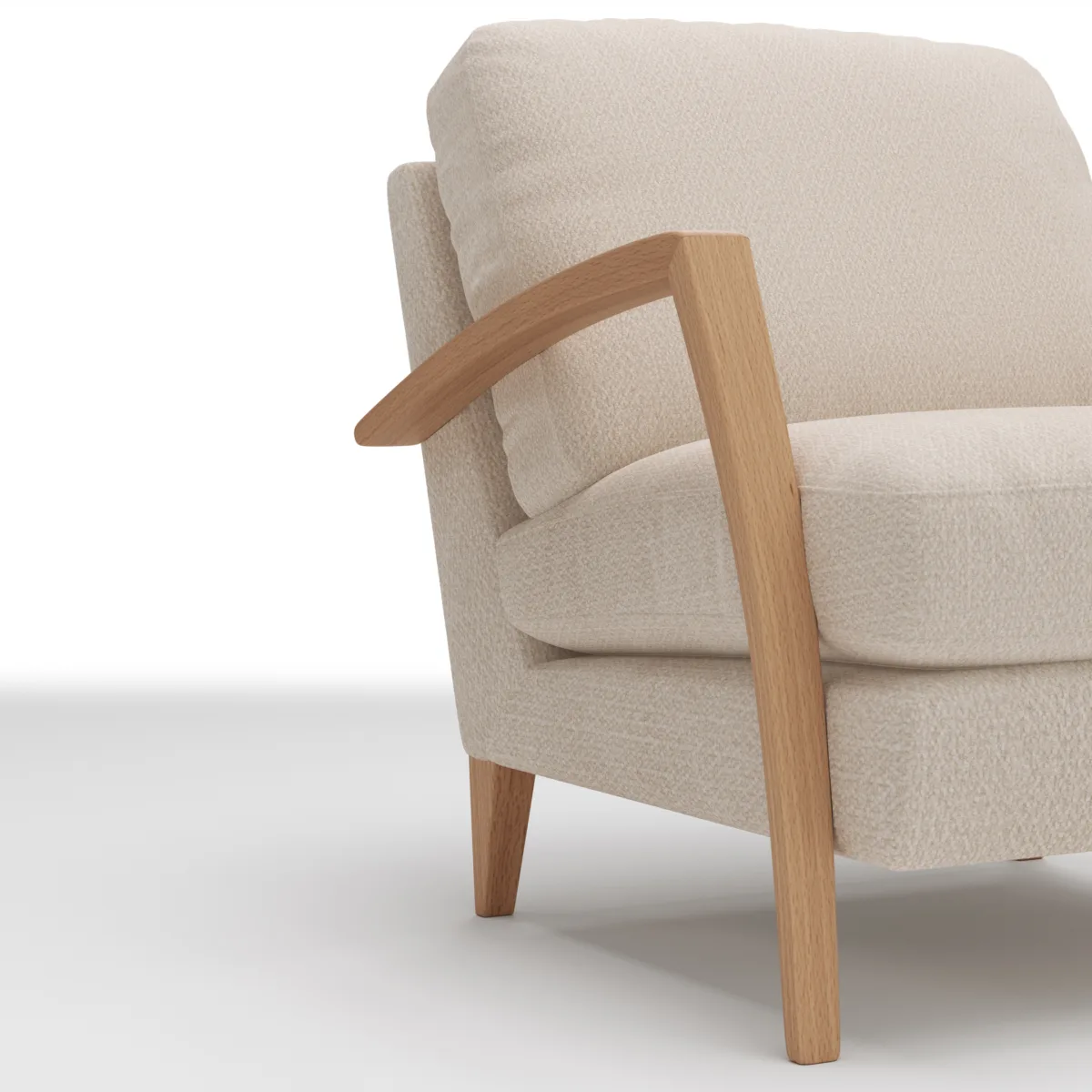 Sessel Karasu - Chic, Stoff, Creme – Bild 4