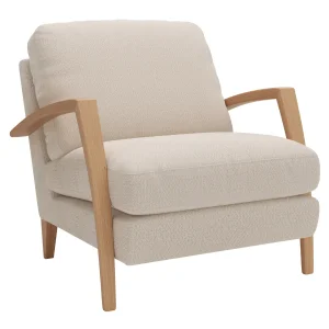 Alternative view of Sessel Karasu - Chic, Stoff, Creme