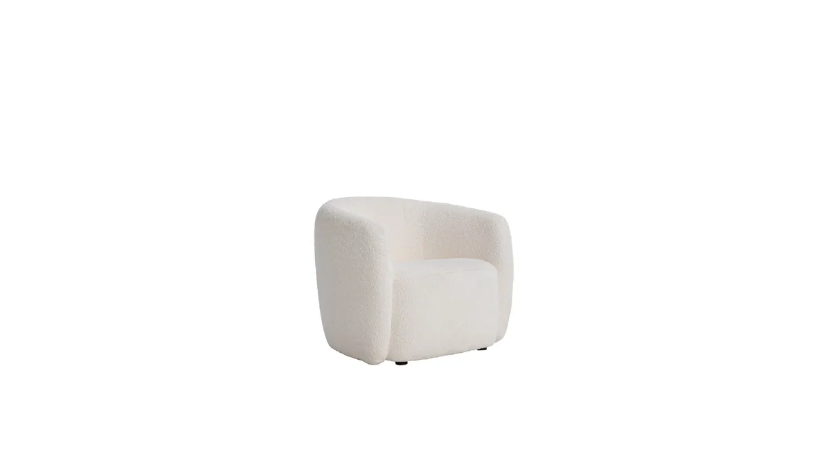 Sessel Karasu - Stoff, Weiß – Bild 2