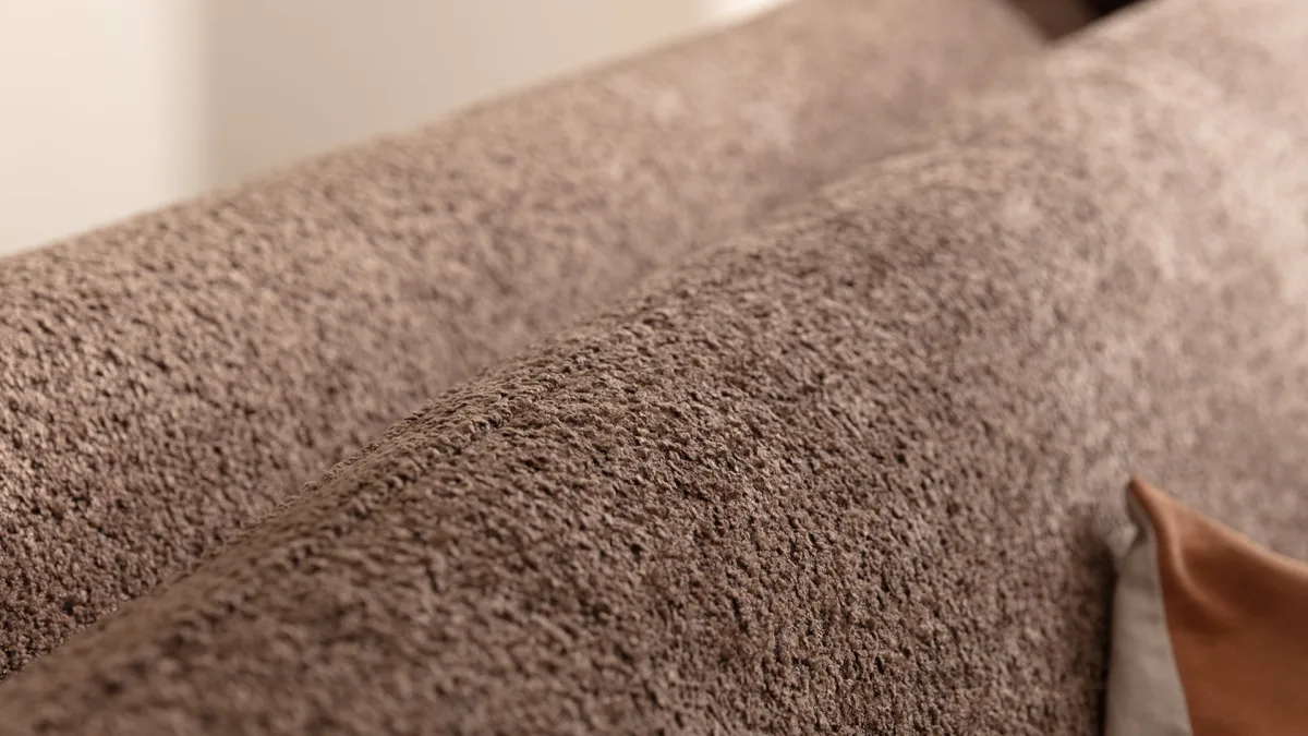 Ecksofa Karasu - 3-Sitzer mit Ottomane rechts, Stoff, Taupe – Bild 3