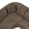 Ecksofa Karasu - Ottomane links mit 3-Sitzer rechts, Stoff, Taupe – Bild 3