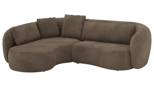 Alternative view of Ecksofa Karasu - Ottomane links mit 3-Sitzer rechts, Stoff, Taupe