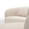 Ecksofa Karasu - 3-Sitzer mit Ottomane rechts, Stoff, Creme – Bild 4