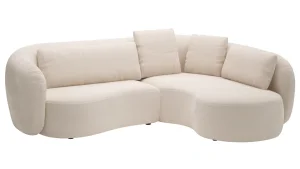 Alternative view of Ecksofa Karasu - 3-Sitzer mit Ottomane rechts, Stoff, Creme