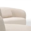 Ecksofa Karasu - Ottomane links mit 3-Sitzer rechts, Stoff, Creme – Bild 3