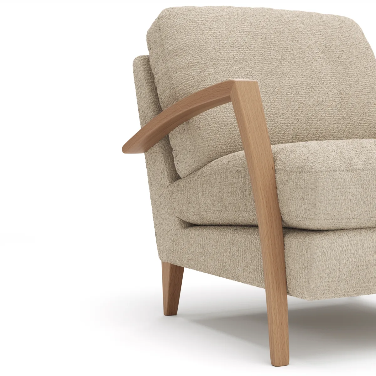 Sessel Karasu - Chic, Stoff, Natur – Bild 3